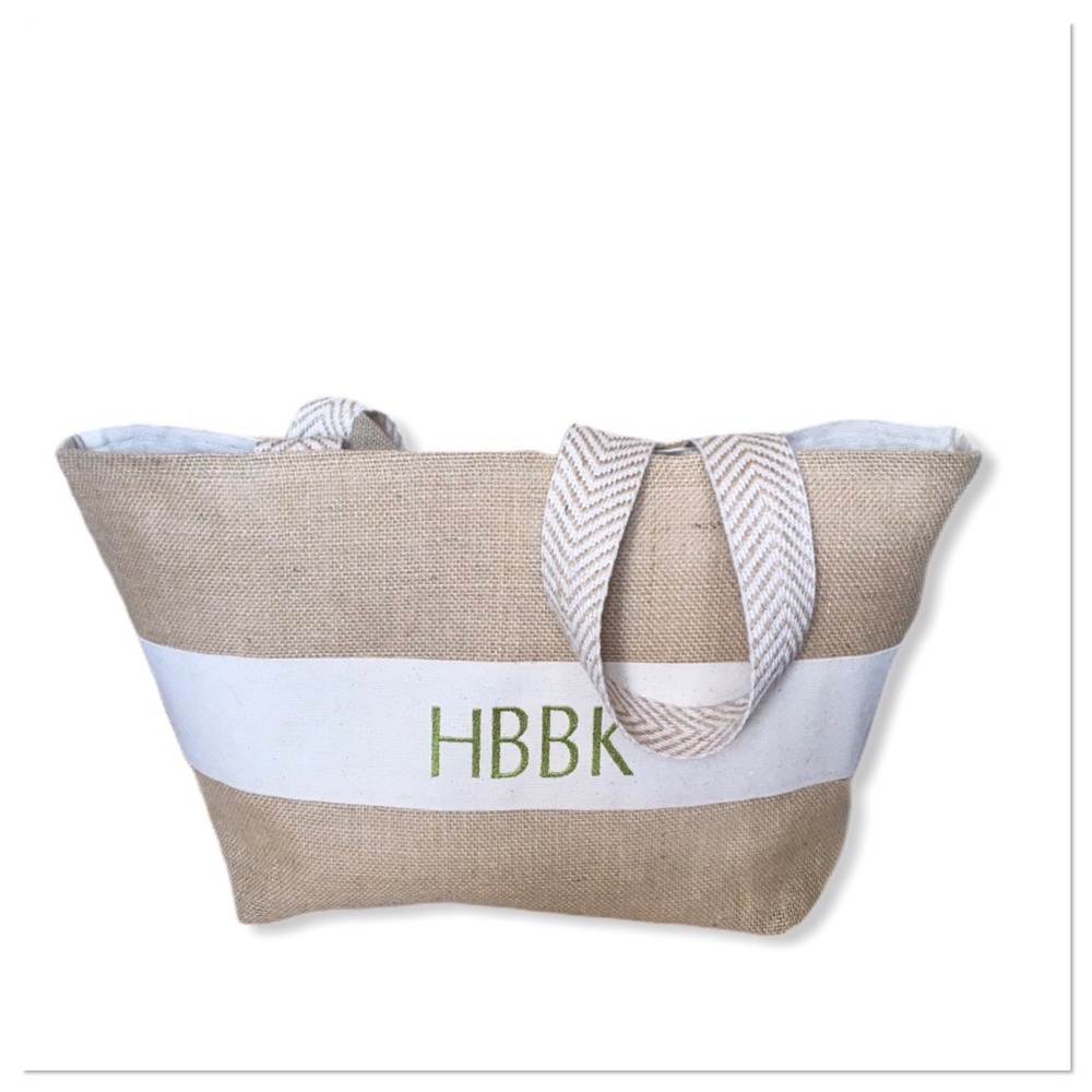 The Nantucket Mid-Sized Tote Natural with Avocado - Picture 2 of 5